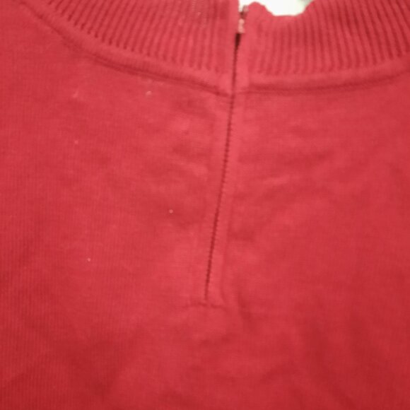 NWT Alfred Dunner Dark Red Embroidered Sequins Beaded Sweater - Picture 4 of 7